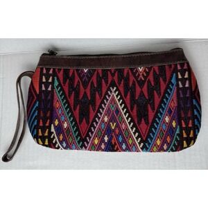 Handwoven Guatemalan Huipil Zipper Bag Clutch